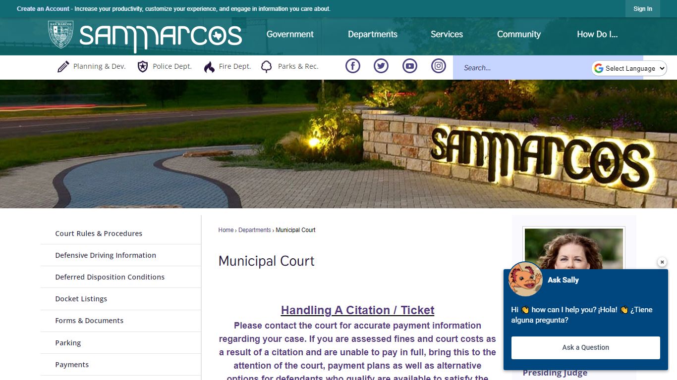 Municipal Court | City of San Marcos, TX